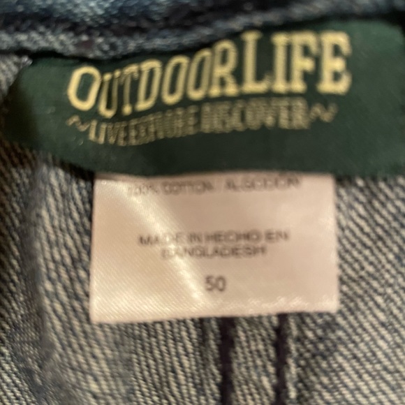 Big Men’s Denim 52 Cargo Shorts Outdoor Life Blue Denim Pockets - Picture 4 of 4